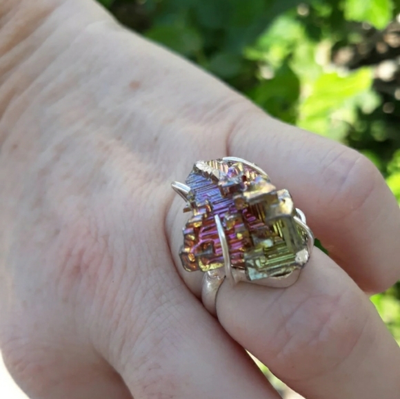 New Awesome Bismuth 925 Silver Ring. - Picture 6 of 8